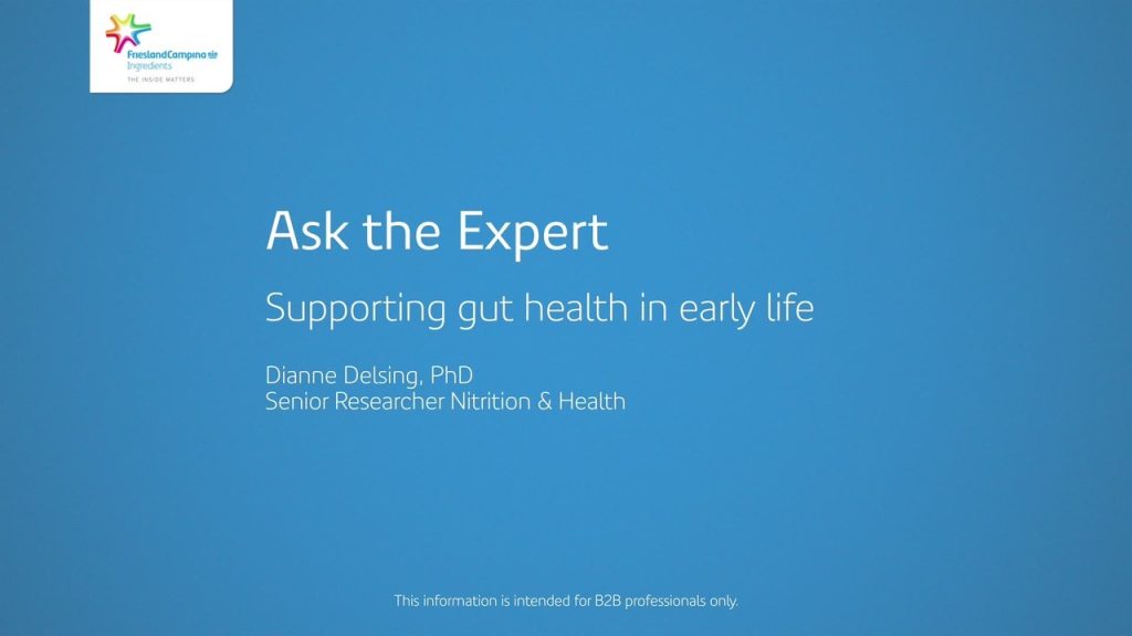 Ask the Expert – Supporting gut health in early life